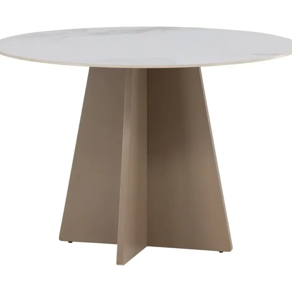 Eettafel Rond - Beige Steen - 110x110x75cm - Bootcut