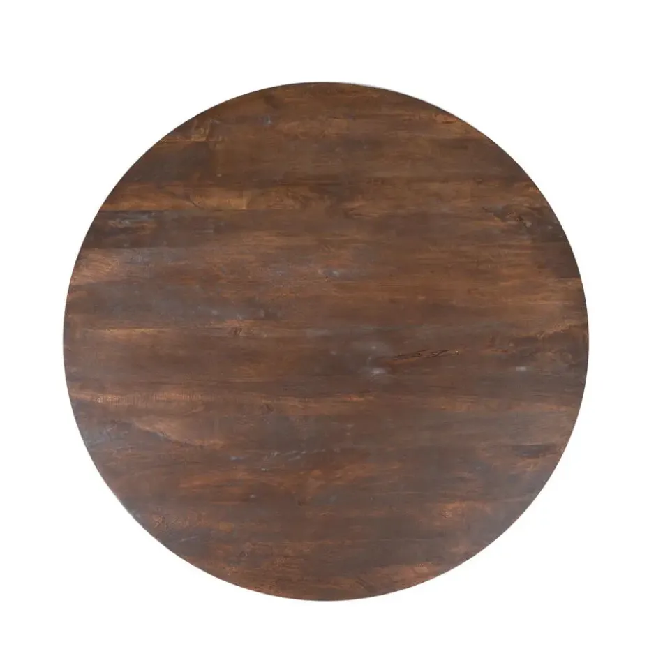 Eettafel Rond Bruin Hout - 150x150x76cm - Lima