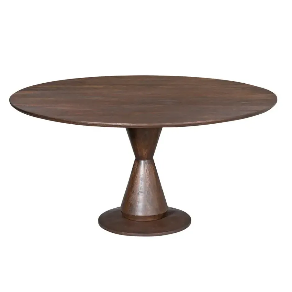 Eettafel Rond Bruin Hout - 130x130x76cm - Lima