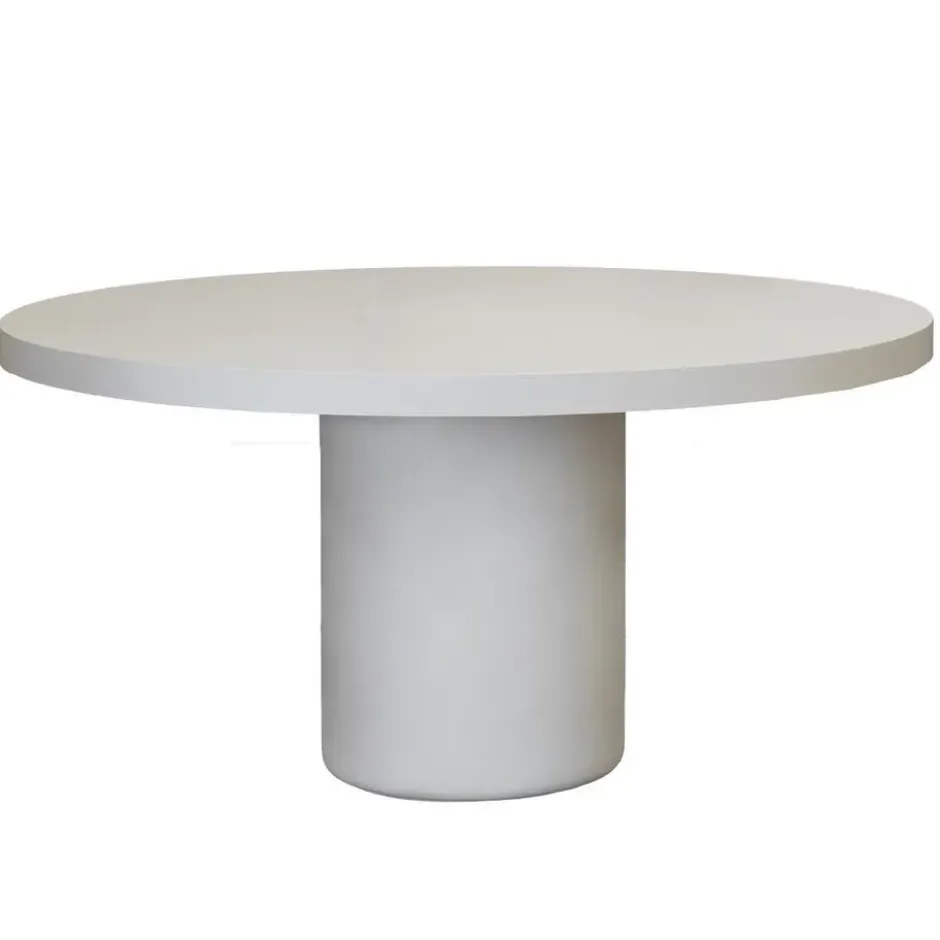 Eettafel Rond 120cm - Beige Eco Composiet - Betonlook - Eden