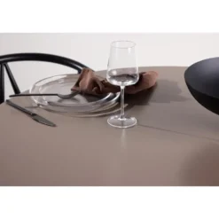 Eettafel Rond Donkerbruin - 110x110x76cm - Olivia