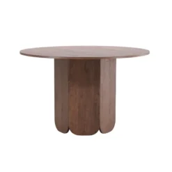 Eettafel Rond - Donkerbruin - 120x120x75cm - Tekla