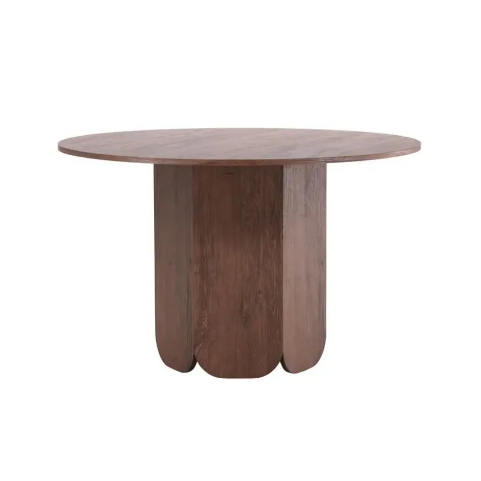 Eettafel Rond - Donkerbruin - 120x120x75cm - Tekla
