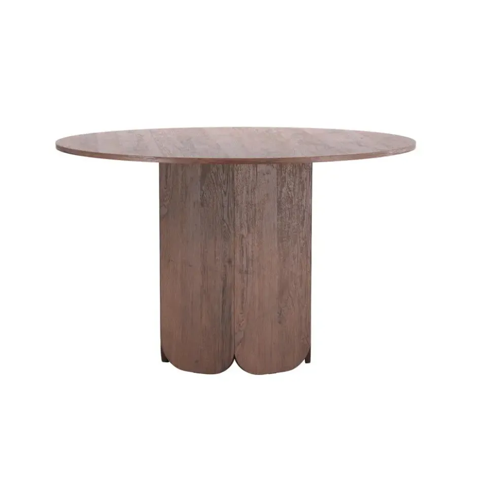 Eettafel Rond - Donkerbruin - 120x120x75cm - Tekla