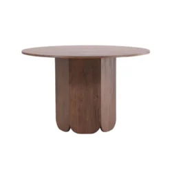 Eettafel Rond - Donkerbruin - 120x120x75cm - Tekla
