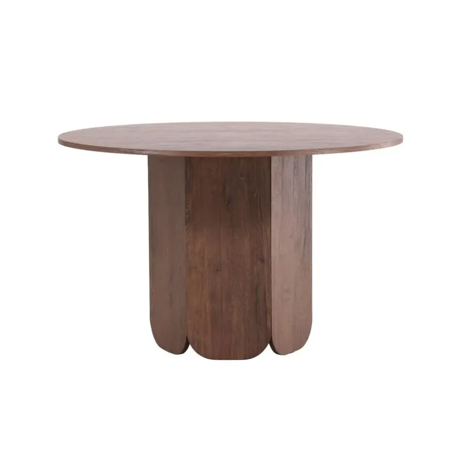 Eettafel Rond - Donkerbruin - 120x120x75cm - Tekla
