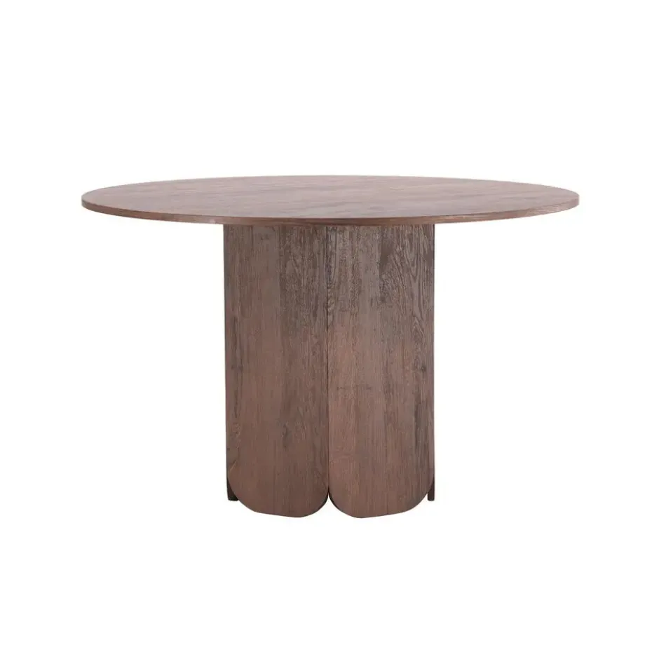 Eettafel Rond - Donkerbruin - 120x120x75cm - Tekla