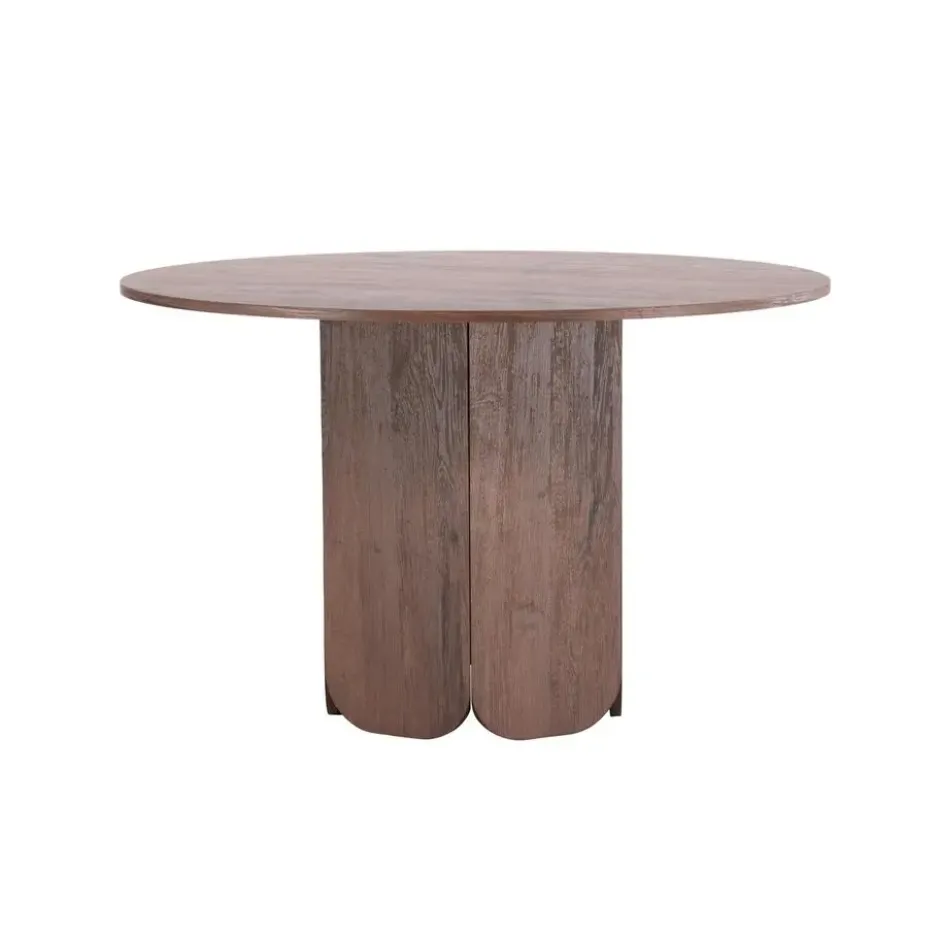 Eettafel Rond - Donkerbruin - 120x120x75cm - Tekla