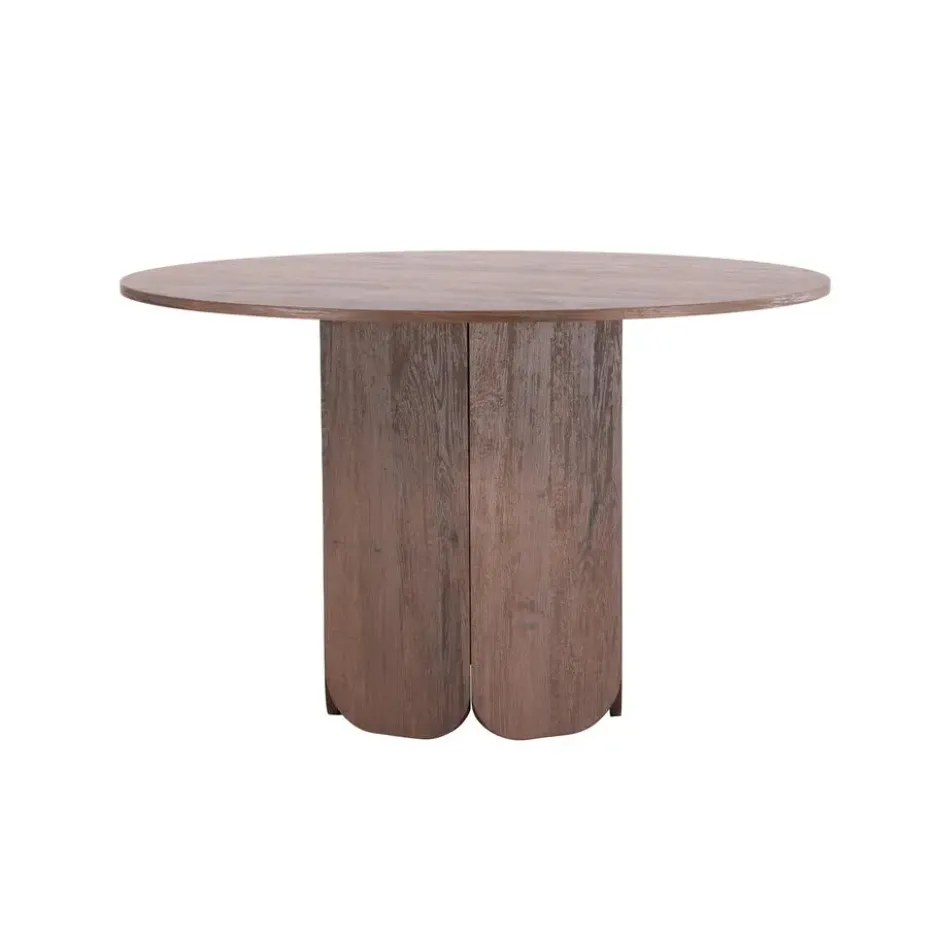 Eettafel Rond - Donkerbruin - 120x120x75cm - Tekla