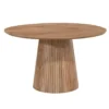 Eettafel Rond Naturel Hout - 130x130x76cm - Solana