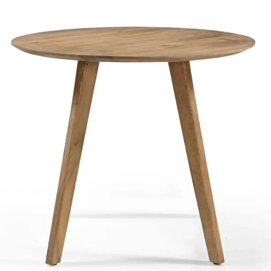 Eettafel Rond - Naturel Mangohout - 90x90x76cm - Oslo