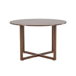Eettafel Rond - Walnoot MDF - 120x120x75cm - Durango