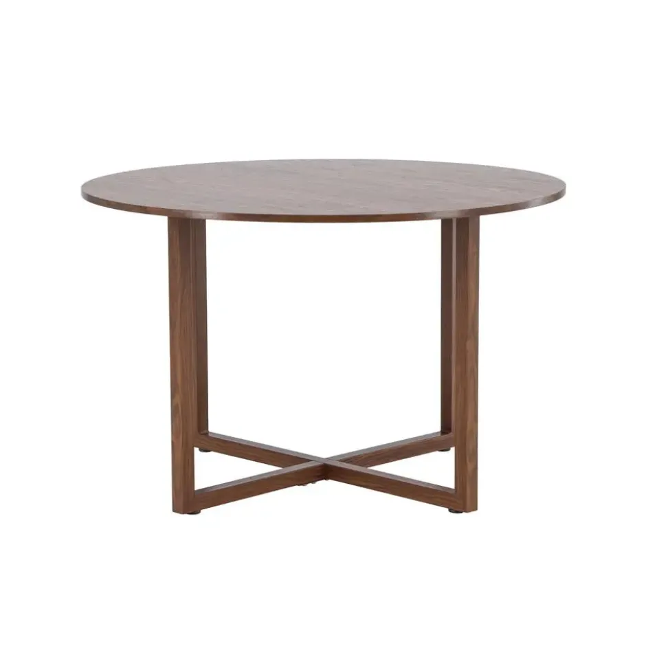 Eettafel Rond - Walnoot MDF - 120x120x75cm - Durango