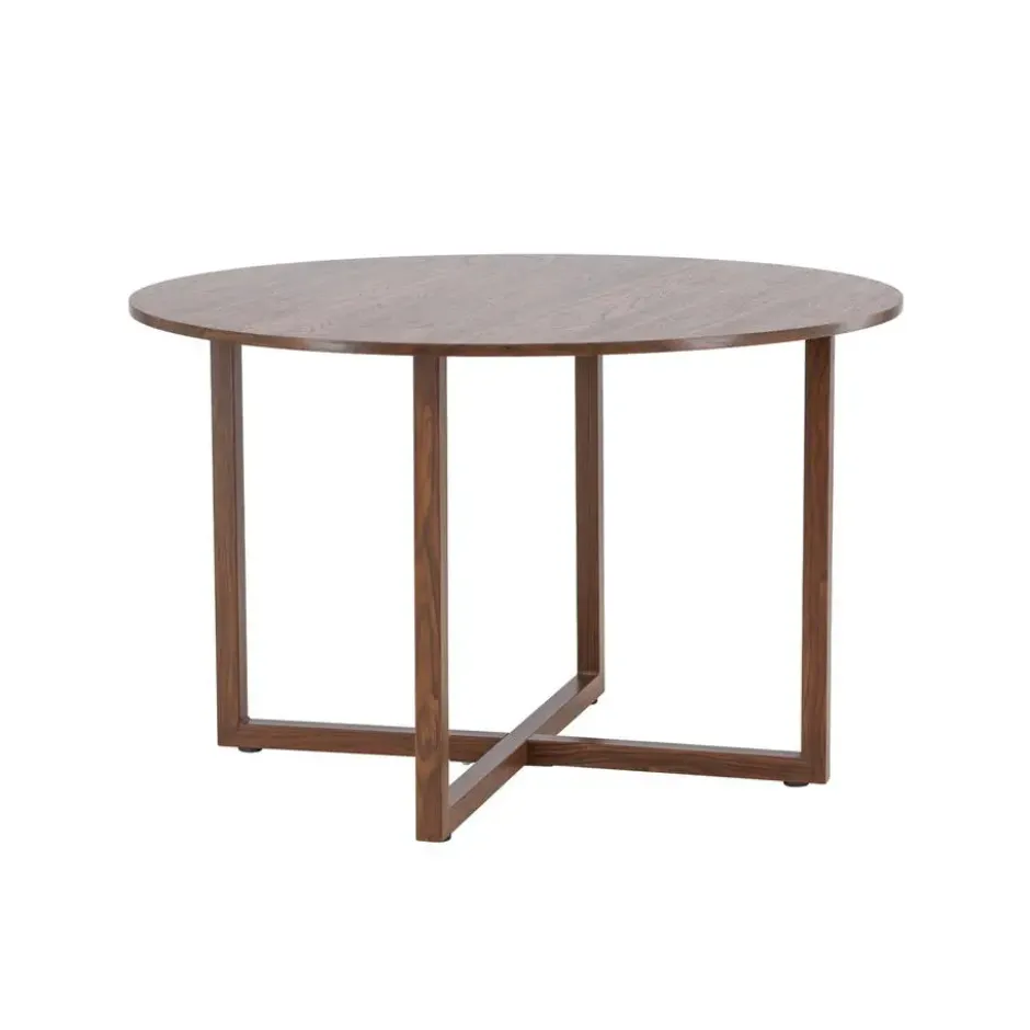 Eettafel Rond - Walnoot MDF - 120x120x75cm - Durango
