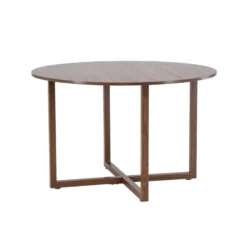 Eettafel Rond - Walnoot MDF - 120x120x75cm - Durango