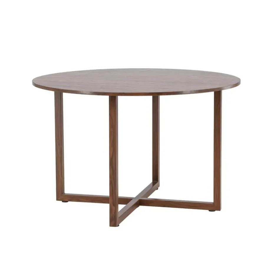 Eettafel Rond - Walnoot MDF - 120x120x75cm - Durango