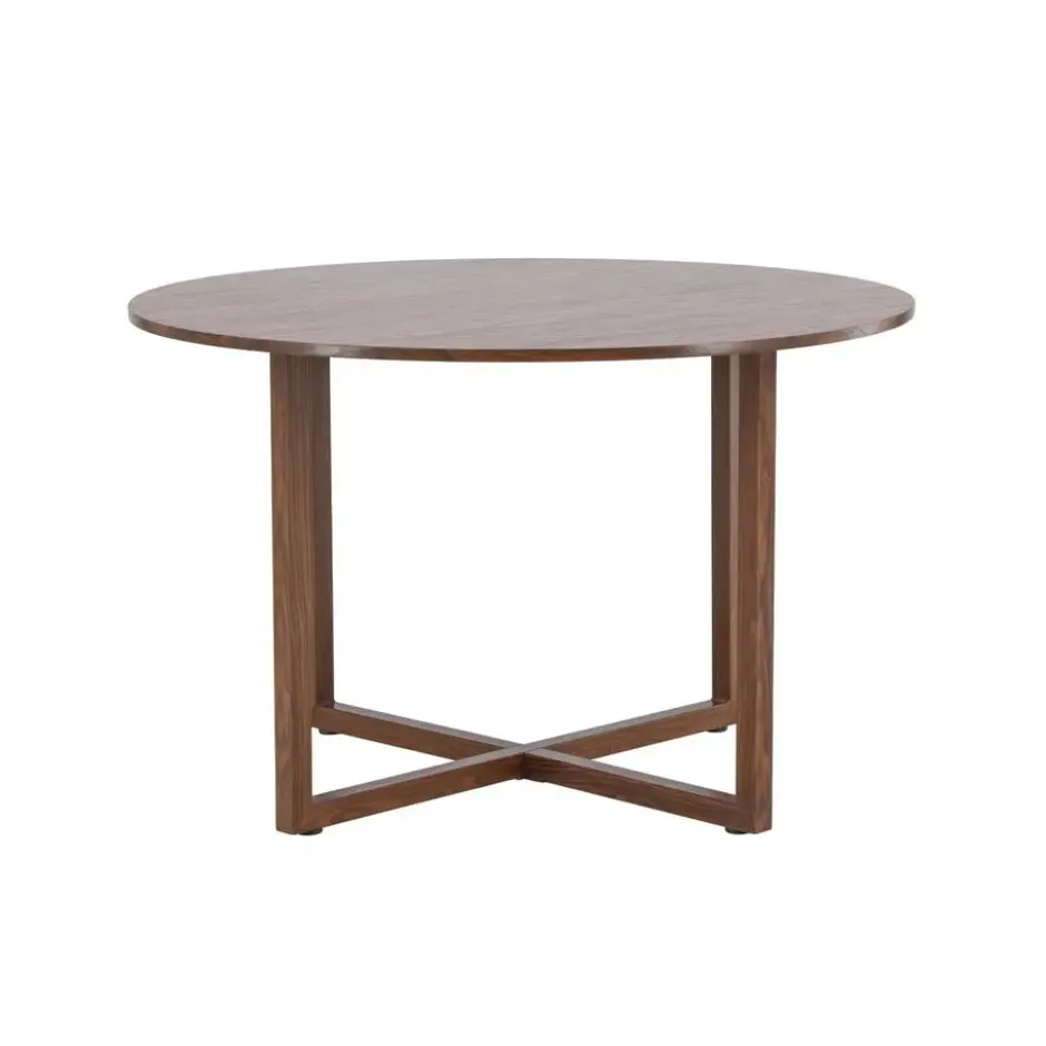 Eettafel Rond - Walnoot MDF - 120x120x75cm - Durango