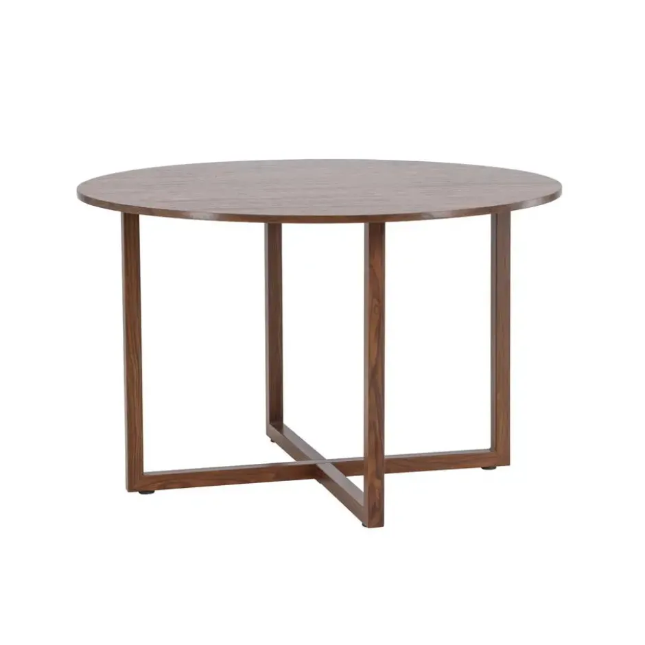 Eettafel Rond - Walnoot MDF - 120x120x75cm - Durango