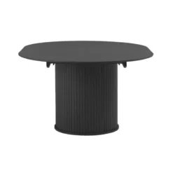 Eettafel Rond Zwart - Uitschuifbaar - Ø120-167cm - Nola