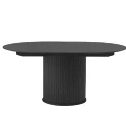 Eettafel Rond Zwart - Uitschuifbaar - Ø120-167cm - Nola