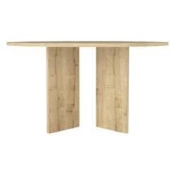 Eettafel TOPANIA - 138 cmx138 cm - Natuurlijk licht Hout paneel