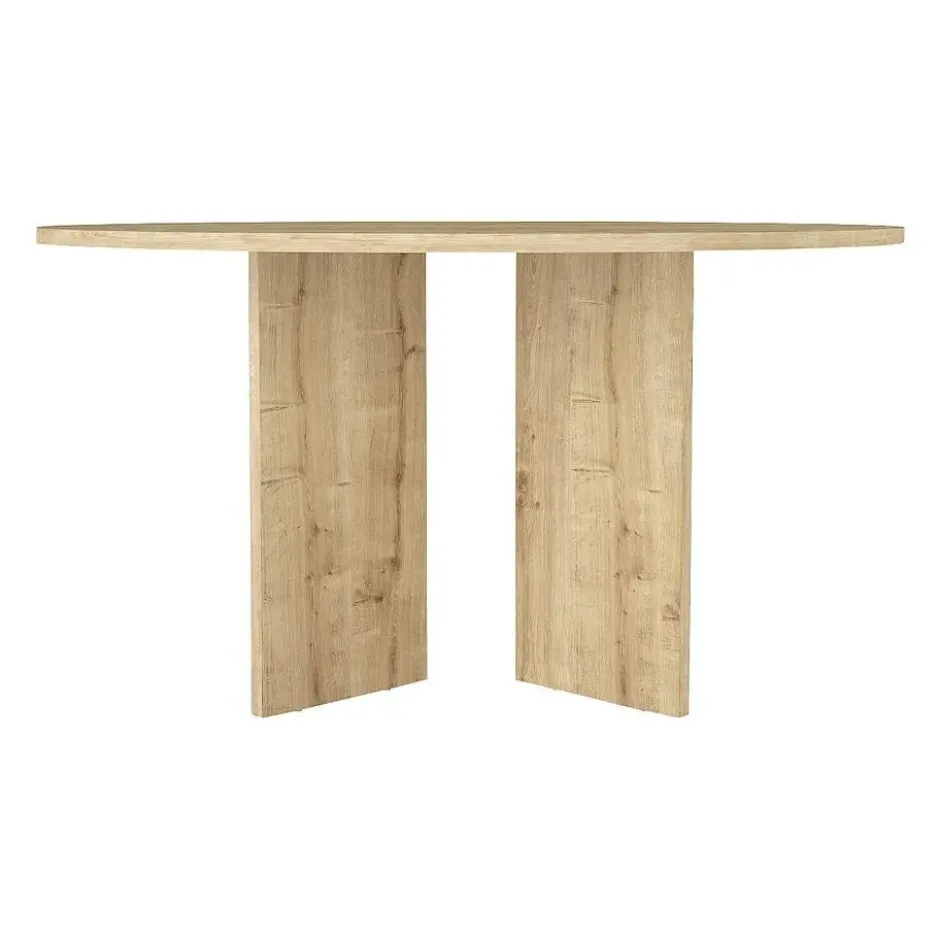 Eettafel TOPANIA - 138 cmx138 cm - Natuurlijk licht Hout paneel