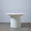 Eettafel Uitschuifbaar Wit - Ø120-167cm - Nola