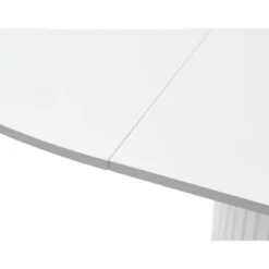 Eettafel Uitschuifbaar Wit - Ø120-167cm - Nola