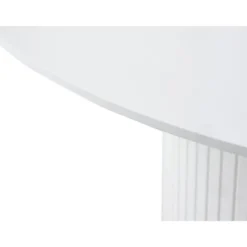 Eettafel Uitschuifbaar Wit - Ø120-167cm - Nola