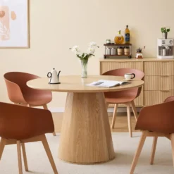 Eettafel voor 6 personen Rond Hout