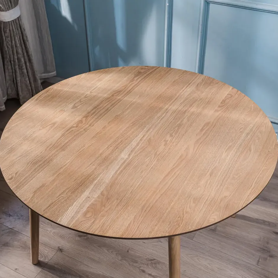 Eettafel voor 6 personen van massief grenen D120
