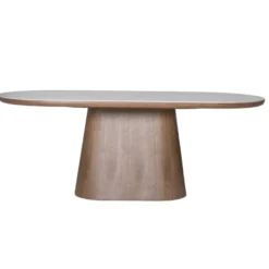 Eettafel Wit Keramiek/Walnoot - 200x90x77cm - Alba