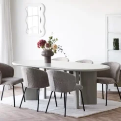 Eettafel Zand - Deens Ovaal - 220x100x75cm - Nagano
