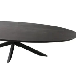 Eettafel Zwart Hout/Metaal - 240x110x76cm - Brandy