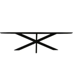 Eettafel Zwart Hout/Metaal - 240x110x76cm - Brandy