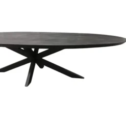 Eettafel Zwart Hout/Metaal - 300x120x76cm - Brandy