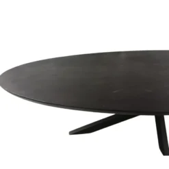 Eettafel Zwart Hout/Metaal - 180x90x76cm - Brandy