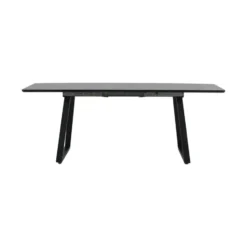 Eettafel Zwart Hout Uitschuifbaar - 160x85x75cm - Inca