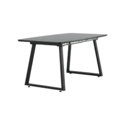 Eettafel Zwart Hout Uitschuifbaar - 160x85x75cm - Inca
