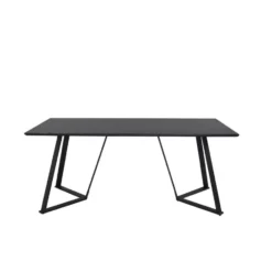 Eettafel Zwart Hout - 180x90x75cm - Marina