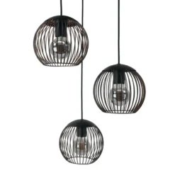 EGLO Almanzora Hanglamp - E27 - Ø 46.5 cm - Staal - Zwart/Koper