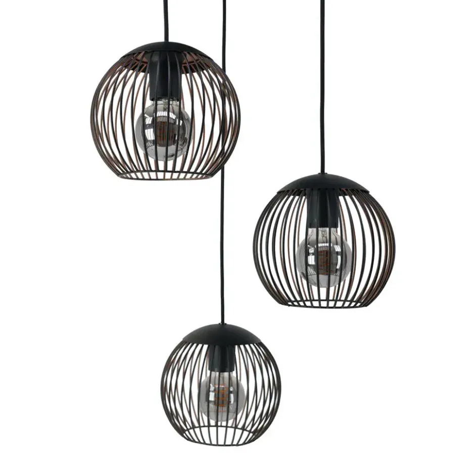 EGLO Almanzora Hanglamp - E27 - Ø 46.5 cm - Staal - Zwart/Koper