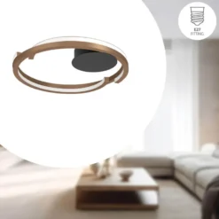 EGLO Ariscani 1 Hanglamp - E27 - Ø 42,5cm-Koperglas - Zwart