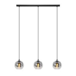 EGLO Ariscani Hanglamp - E27 - 76,5 cm - Zwart - Rookglas