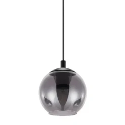 EGLO Ariscani Hanglamp - E27 - 76,5 cm - Zwart - Rookglas