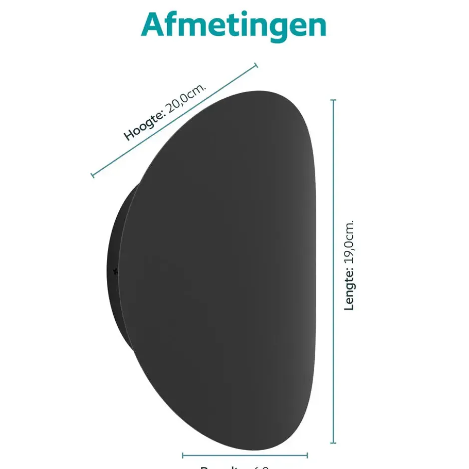 EGLO Briale Wandlamp buiten - LED - Zwart
