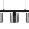 EGLO Cadley Hanglamp - E27 - 121 cm - Rookglas - Smoke - Zwart