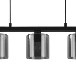 EGLO Cadley Hanglamp - E27 - 121 cm - Rookglas - Smoke - Zwart