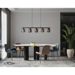 EGLO Cadley Hanglamp - E27 - 121 cm - Rookglas - Smoke - Zwart