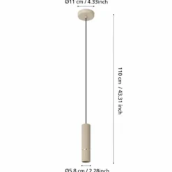 EGLO Caminia Hanglamp - GU10 - Ø 6 cm - Zandkleur/Beige/Goud
